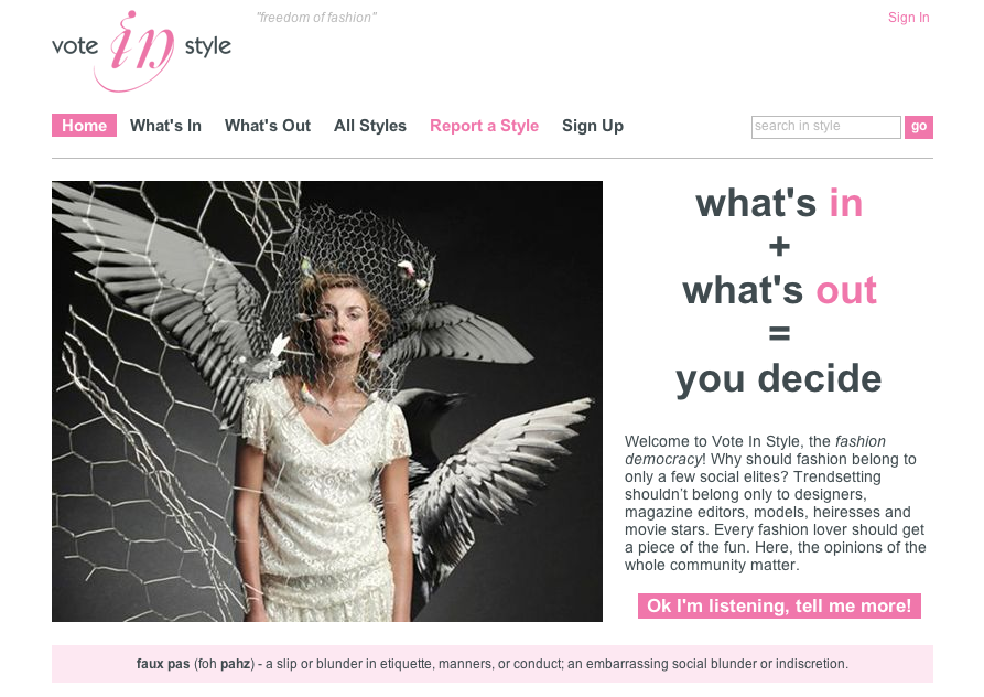 Fab Site: VoteInStyle.com Fab Site: VoteInStyle.com